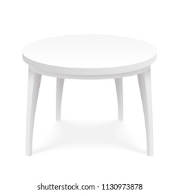 Empty round table platform stand surface isometric top isolated product object template presentation 3d design vector illustration