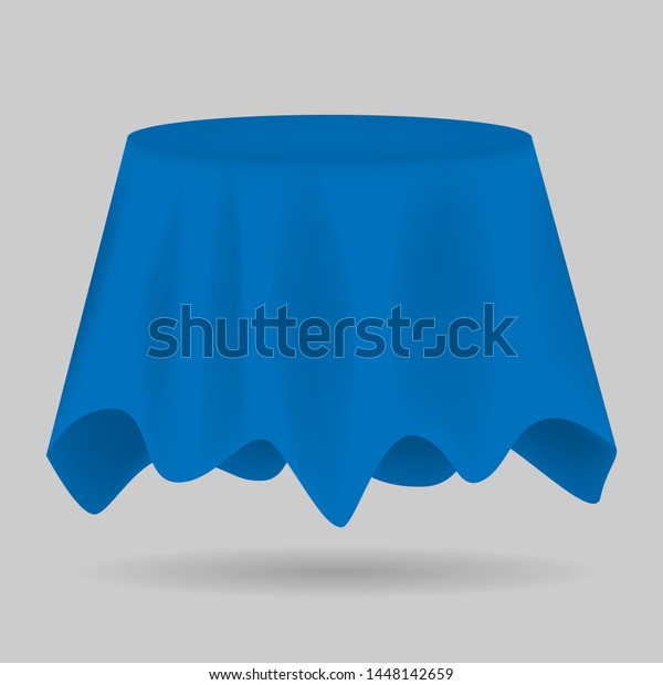 Empty Round Tablecloth Mockup High Detailed Stock Vector Royalty Free 1448142659