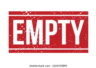 Empty Rubber Stamp. Red Empty Rubber Grunge Stamp Vector Illustration - Vector