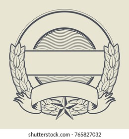 Empty rubber stamp - vintage postage stamp  or backgrounds for logo or text design, vector illustration