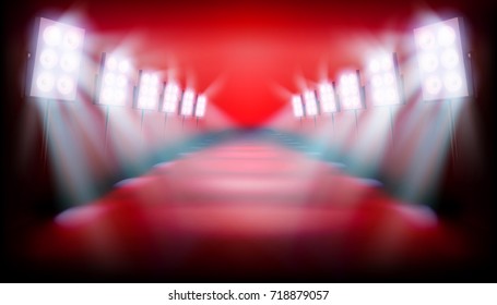 Empty runway show. Vector illustration.