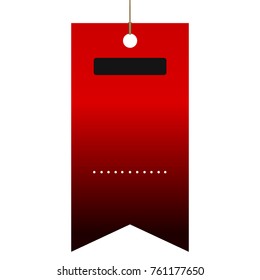 Empty sale label isolated on white background, Vector illustration