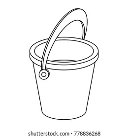 Empty Sand bucket isolated