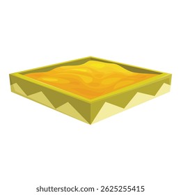 Empty sandbox full of sand isolated on a white background