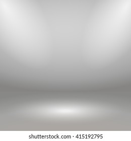 Empty  scene with spotlights. Vector illustration