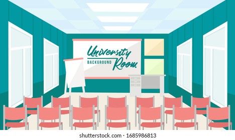 Empty school class room. Flat Vector Illustration. Web vector illustration. Vector Background. Suitable for web design, brochure, flyer or poster.