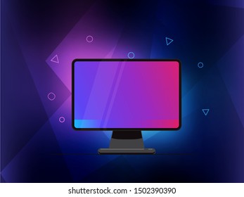 Empty screen.Trendy flat vector on modern background.