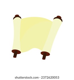 Empty scroll on white background