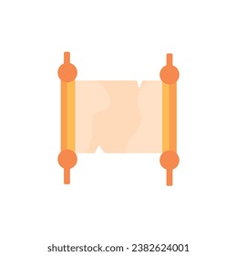 Empty scroll on white background