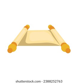 Empty scroll on white background