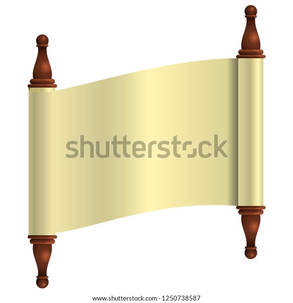 Empty Scroll Open Scroll Insert Isolated Stock Vector (royalty Free 