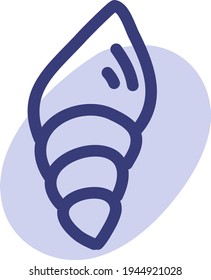 Cubierta marina vacía, ilustración, vector sobre un fondo blanco