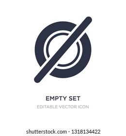 empty set icon on white background. Simple element illustration from Signs concept. empty set icon symbol design.