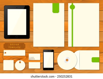 Empty Set Mockup Firm Style Corporate Stock Vector (Royalty Free ...
