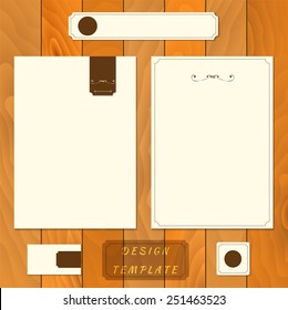 Empty set mockup of firm style and corporate identity elements. Template for branding and identity. Consists of the elements - paper, a4 letterheads, cd, business card, envelope, tablet and phone. 
