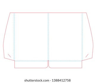 Empty shablon template folder and die cut, stamp
