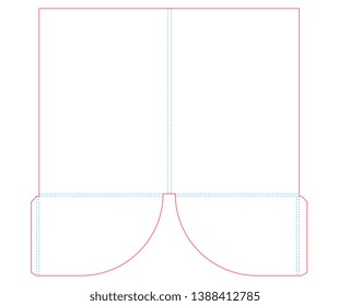 Empty shablon template folder and die cut, stamp