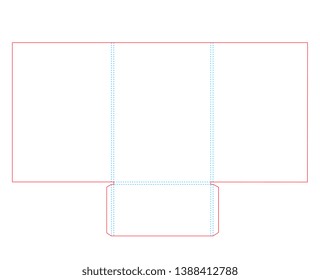 Empty shablon template folder and die cut, stamp