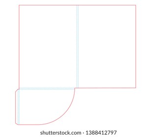 Empty shablon template folder and die cut, stamp