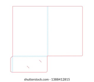 Empty shablon template folder and die cut, stamp