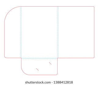 Empty shablon template folder and die cut, stamp