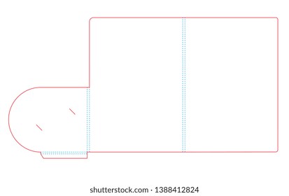 Empty shablon template folder and die cut, stamp