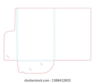 Empty shablon template folder and die cut, stamp