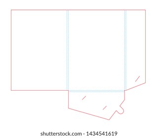 Empty shablon template folder and die cut, stamp