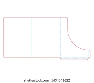 Empty shablon template folder and die cut, stamp
