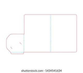 Empty shablon template folder and die cut, stamp