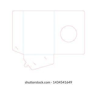 Empty shablon template folder and die cut, stamp