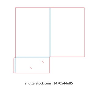 Empty shablon template folder and die cut, stamp