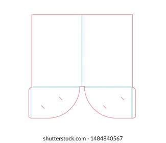 Empty shablon template folder and die cut, stamp