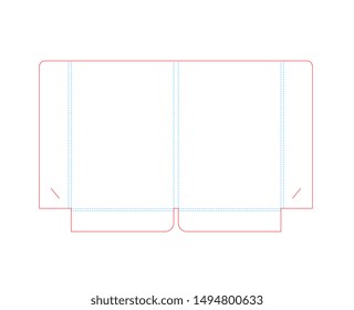 Empty shablon template folder and die cut, stamp