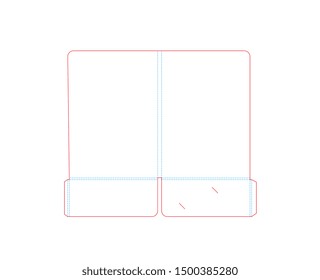 Empty shablon template folder and die cut, stamp