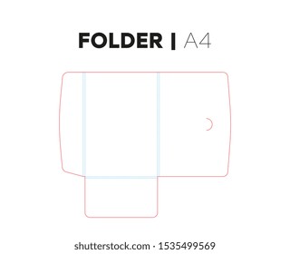 Empty shablon template folder and die cut, stamp