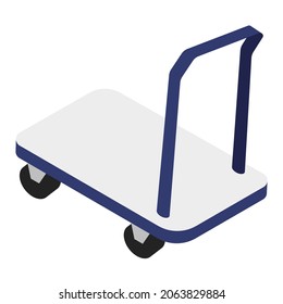 Empty sheet cart. Storage equipment.