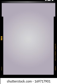 Empty Sheet Film Negative, Picture Frame, Vector Illustration