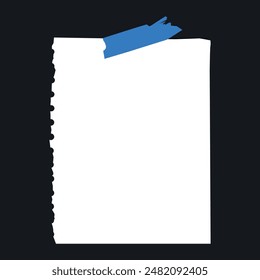 Empty sheet of paper for websites, social media, collages, etc. Glued with tapes of duct tape.