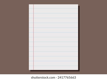 Empty sheets with lines to write on.