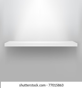 Empty Shelf For Exhibit, Vector Illustration