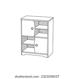 Empty Shelf furniture icon interior design, illustration template design