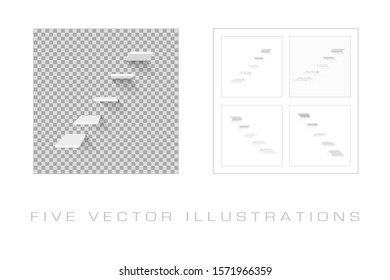 Empty shelfs for exhibit. Illustration isolated on transparent background. Graphic concept for your design