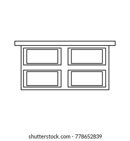 empty shelves unit icon