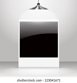 Empty shiny photo frame. Vector illustration