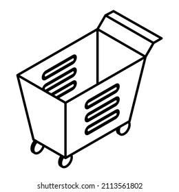 An empty shop truck icon