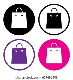 empty shopping bag icon set