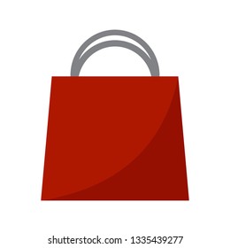 Empty Shopping Bag Isolated in White. Shopping Vector Illustration