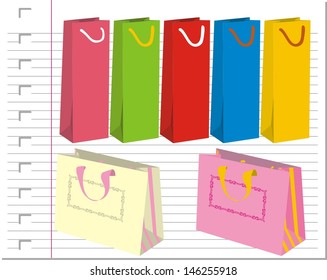 Empty Shopping Bag on paper