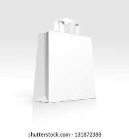 Empty Shopping Bag on White Background